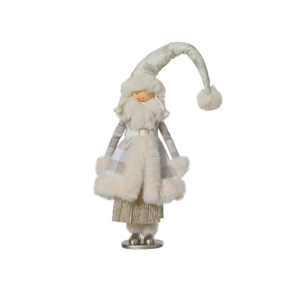 ANGELO CON PELLICCIA BIANCO H.70CM.